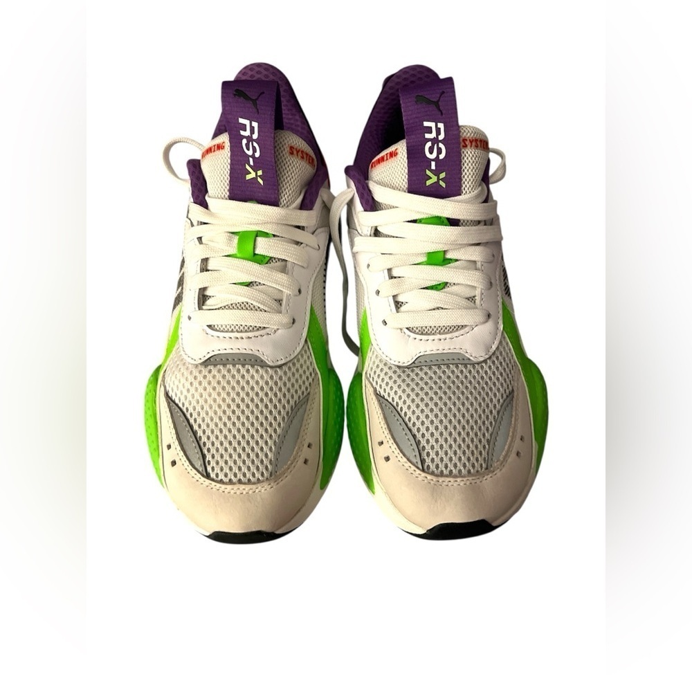 Originals Puma RS-X White with Green and Purple Accents NWB/7C - Jr.NWT. - Picture 3 of 12